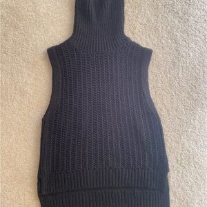 Banana Republic Black Turtleneck Sleeveless Sweater Vest XS